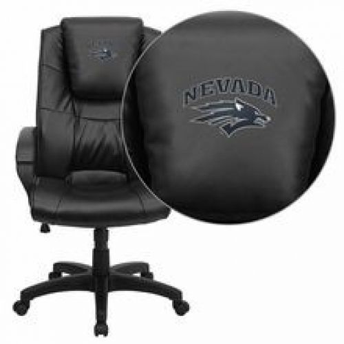 Flash furniture go-5301bspec-bk-lea-40026-emb-gg nevada wolfpack embroidered bla for sale