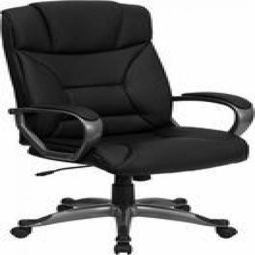 Flash Furniture BT-9177-BK-GG High Back Black Leather Executive Office Chair