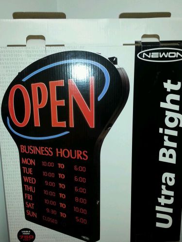NEWON Ultra Bright LED OPEN Sign Lighted Digital Business Hours New