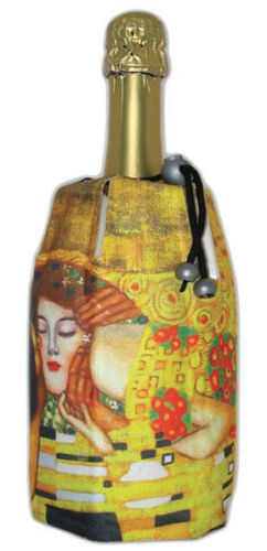 Gustav Klimt / The Kiss champagne cooler wine bottle wrap warmer chill cooling