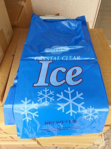 New Crystal Clear  ice bags 7lb wicketed 1,000 per case 3 cases left 11&#034; x 22&#034;