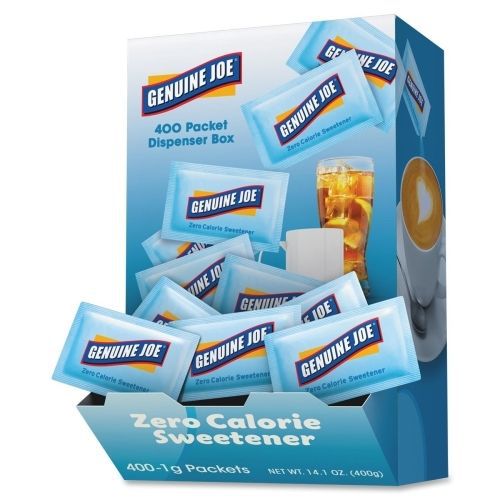Genuine Joe Aspartame Zero Calorie Sweetener Packs -Sweetener-400/Bx