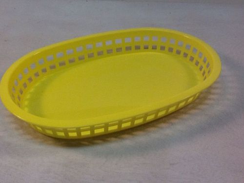 Chicago Platter Basket 10.5x7x1.5 in Oval Yellow 3(pack)