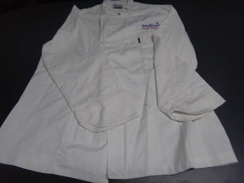 Chef&#039;s Jacket, Cook Coat, with SODEXO logo, Sz LARGE  NEWCHEF UNIFORM