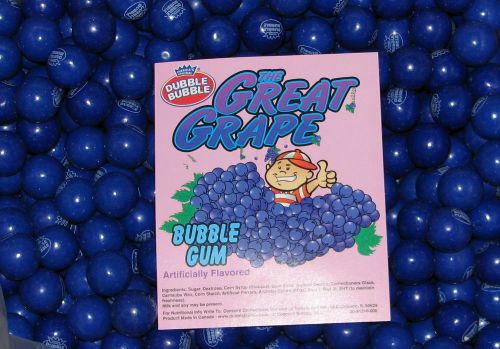 Dubble Bubble GRAPE 1 pound  bulk bag 1 inch gumballs Fresh