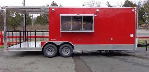 Concession Trailer 8.5&#039;x24&#039; Red - BBQ Smoker Food Event