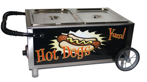 Mini hot dog steamer cart &amp; bun warmer for sale