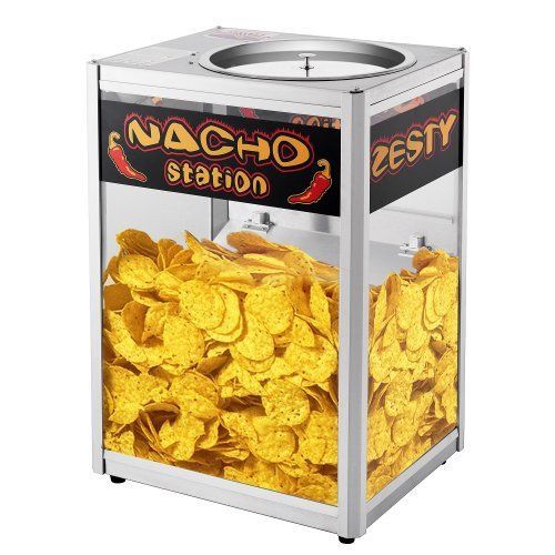 NEW Popcorn Nacho Station Commercial Grade Nacho Chip Warmer Countertop Party