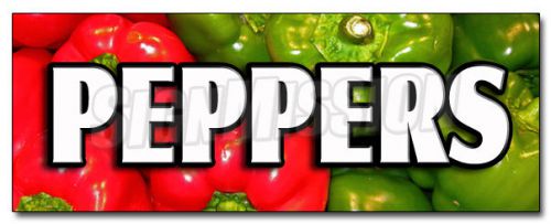 12&#034; PEPPERS DECAL sticker hot spicy sweet jalapeno red green bell onions food