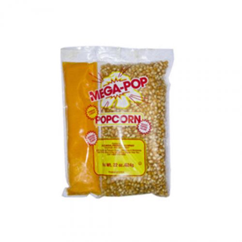 Popcorn Portion Packs Kit Mega Pop 16 oz 2846 Kernels, Salt &amp; Coconut Oil 1cs