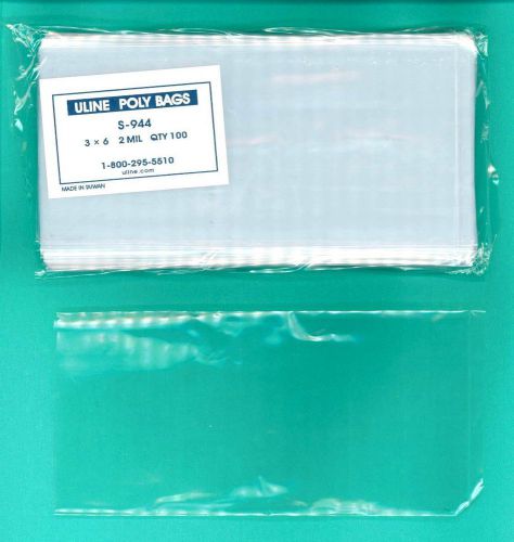 3&#034; x 6&#034; 2 Mil Industrial Poly Bags Qty. 2000 (Open End)