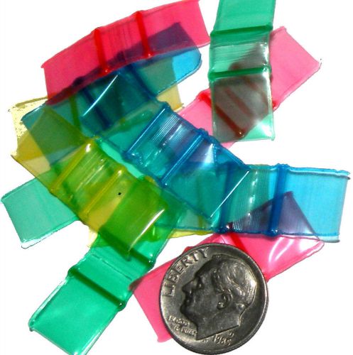 200 Baggies rainbow colors 1212-SKINNY tiny mini ziplock bags Apple Brand