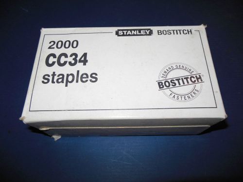 2000 / box sealing staples carton closing 1 1/4&#034; x 3/4&#034; stanley bostitch cc34 for sale