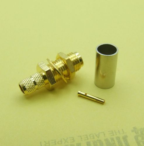 50 sets Copper Gilded SMA female Coaxial crimp for  RG58 RG142 Cables Connector