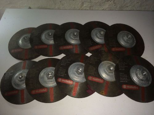 10 metabo 7&#034; x 1/4&#034; x 7/8&#034; zirconium type 28 depressed grinding wheels za24-t for sale
