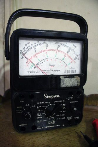 Simpson 260 - Analog Multimeter - Ohmmeter - Milliammeter - Vintage Leather Case