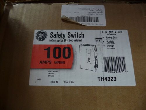 GE TH4323- 100amp 240v 3pole 4wire indoor fusible disconnect