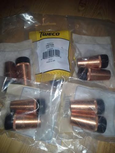 (10) Tweco Nozzle 24CT-62-R Copper Welding Mig Spray Arc 1240-1423