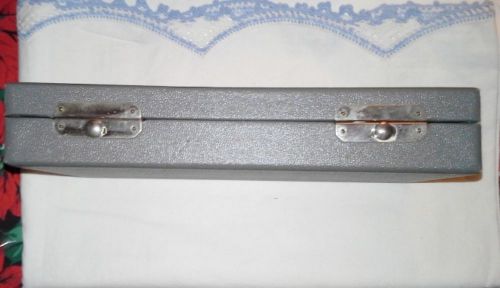 Vintage 12 Compartment Grey  Ring  Storage Case