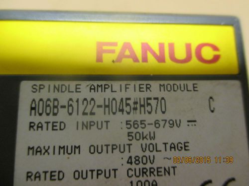 FANUC A06B-6122-H045#570 SPINDLE AMPLIFIER MODULE