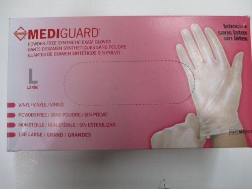 Medline MediGuard Vinyl Synthetic Exam Gloves,Clear,Large 1500Pk # MSV513