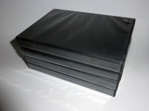 4 Double Alpha DVD Cases - 2-disc, black