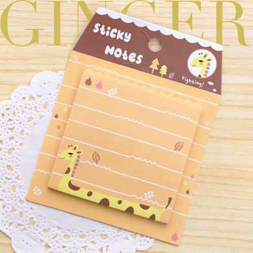 Cute giraffe funny animal stick post it bookmark point mark memo sticky notes for sale
