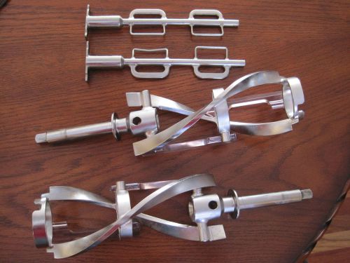 A pair of coldelite soft serve ice cream beater set uc-1131g &amp; uc1131p for sale