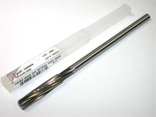 Up to 12 new cleveland twist 6 flute spiral rh 25/64&#034; .3906&#034; reamers c30033 for sale