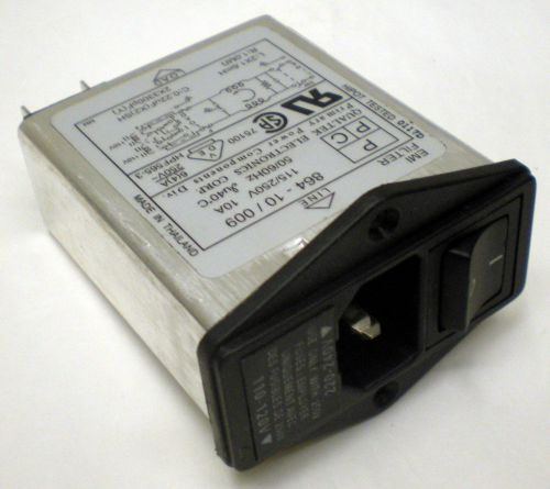 Qualtek electronics 864-10/009 115/250v 10a emi filter power entry module switch for sale