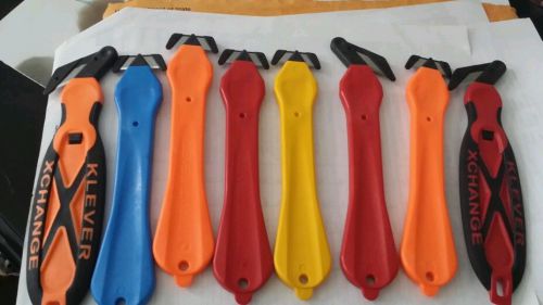 8 safety box cutters Klever excel and x-change as pictured