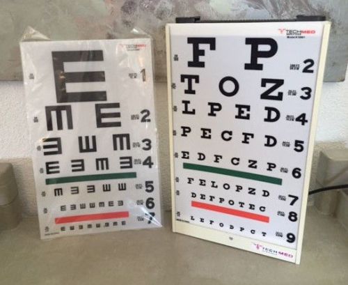Tech-med Illuminated Eye Test Cabinet-Eye Test Light