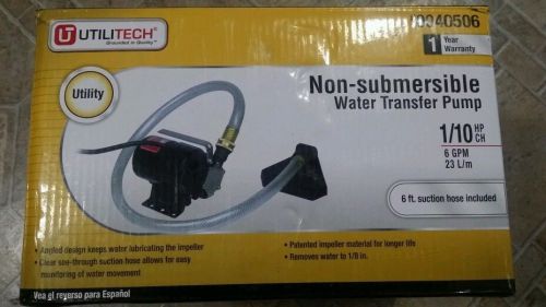 UTILITECH # PPTP1 electric portable water transfer pump 1/10 hp (6 gpm)