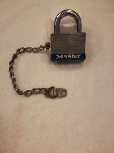 MASTER PADLOCK 15 / with mounting chain-PADLOCK No. 15-# 15 MASTER LOCK-RARE
