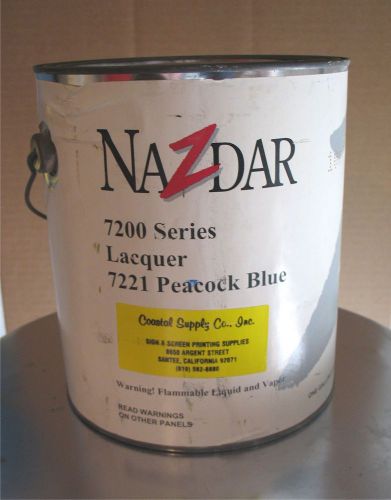 Nazdar 7200 series lacquer screenprinting silkscreening ink #7221 peacock blue for sale