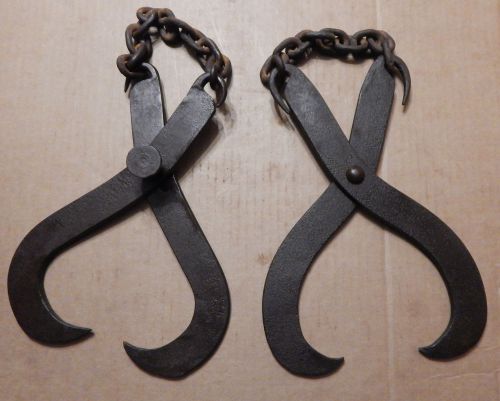 2 sets of Vintage Logging Tongs- can be used with horses or oxen