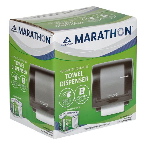 Marathon Roll Towel Dispenser Automatic Touchless Smoke 350 Feet Capacity