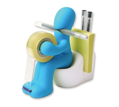 &#034;&#034;butt station&#034;&#034; office accessories organizer with blue character for sale