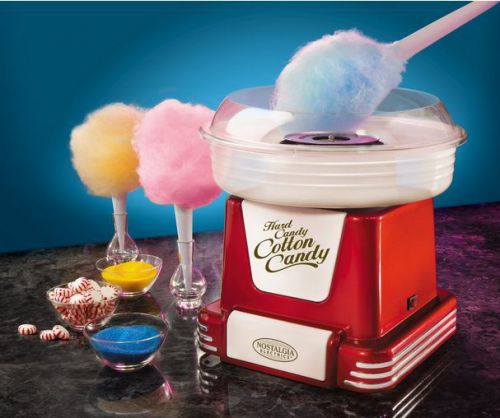 New nostalgia electrics pcm805retrored retro hard &amp; sugar-free cotton candy for sale