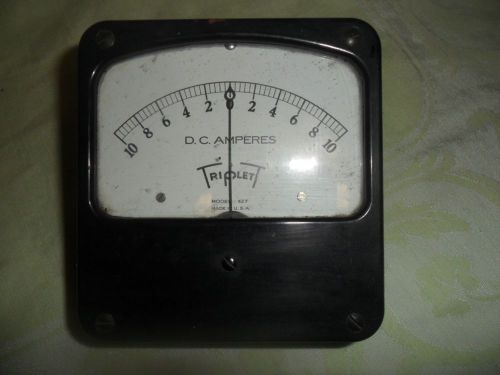 vintage Triplett DC Amperes gauge Model 427