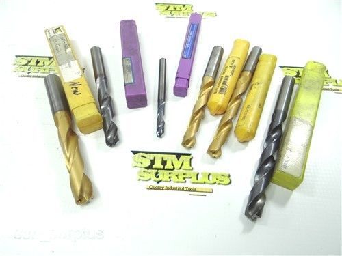 Nice lot of 6 solid carbide coolant fed se drills 1/4&#034; to 13.5mm kennametal for sale