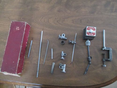 Starrett Magnetic Base No. 657 w/ Swivel Post Assembly and Parts