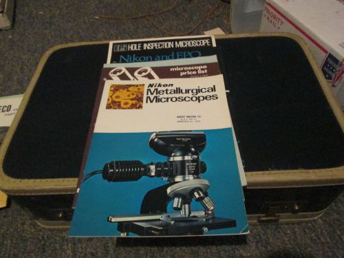 5 - vtg Nikon Microscope Catalog Price List Metallurgical Jerseyville ILL 1970s