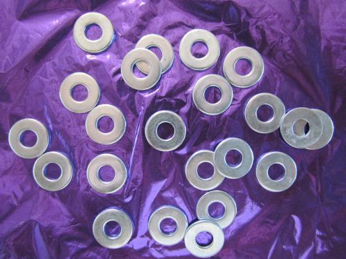 1/4 uss flat washers - zinc 50 pc  3/4&#034; o.d. and a 5/16&#034; i.d. for sale