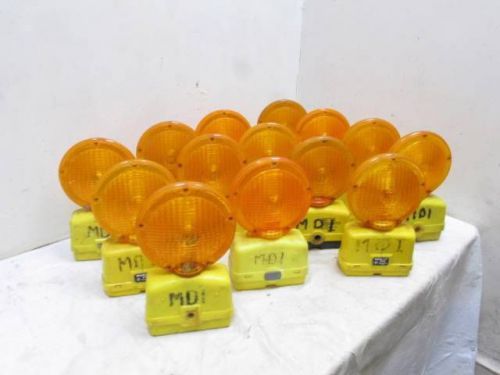 14 Road Traffic Barricade Amber Yellow Flasher Hazard Flashing Warning Light #1