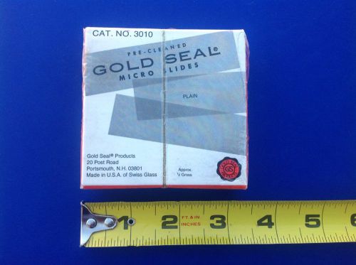 Rite-on Gold Seal Blank Microscope Micro Slides Pre-Cleaned Plain Cat. 3010 New