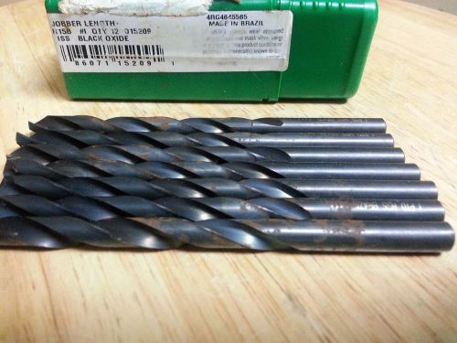 (7) Precision R15B Series Jobber Length Size: &#034;I&#034; Drill Bits