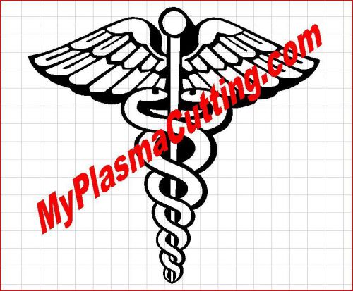 Caduceus CNC ready dxf format clip art for plasma, laser