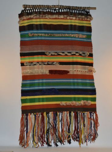 Vintage Retro Hardwovend Textile Macrame Wall Hanging Art