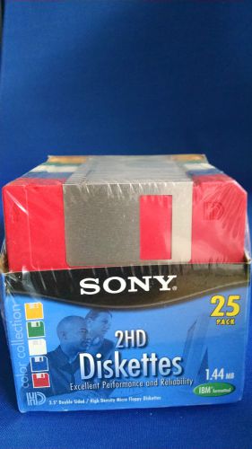 SONY 2 HD- 25Pack- 1.44MB Diskettes-Colored NEW-in original package-IBM format